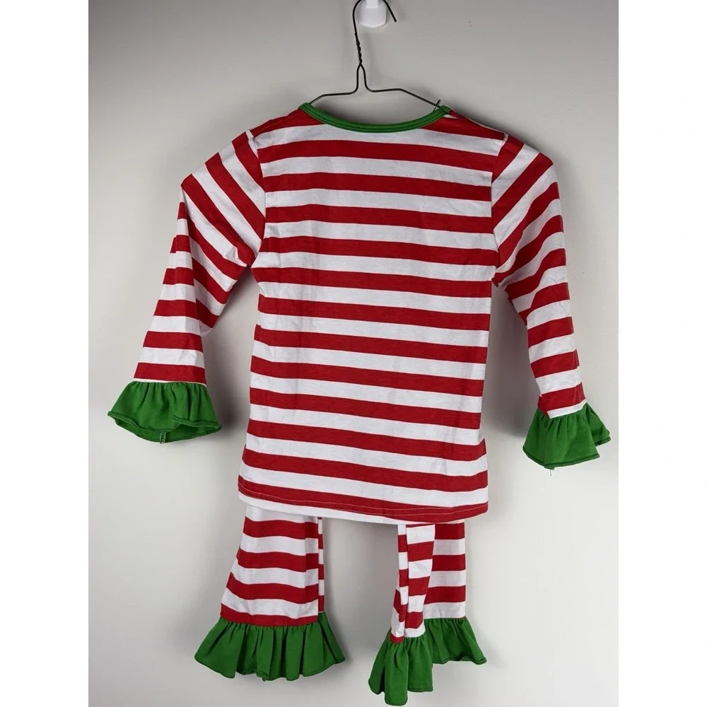 THE GRINCH Christmas Two Piece Set Ruffle Girls Size 5T
